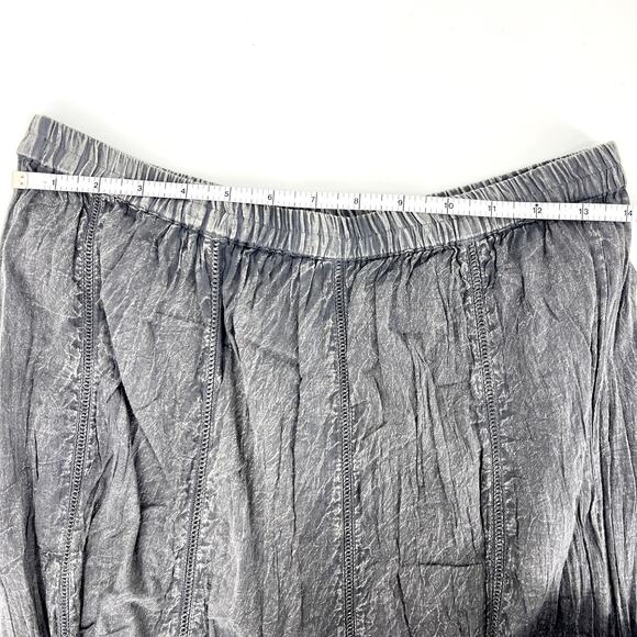 Soft Surroundings Maxi Skirt Gray Suzette Embellished Beaded Size S NEW - Picture 4 of 8